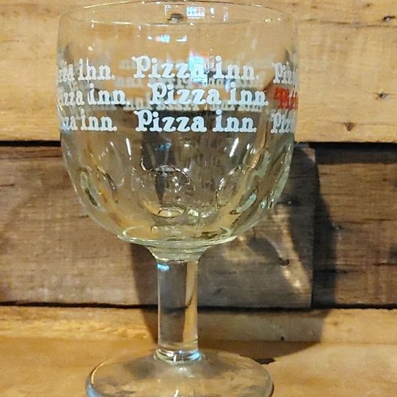 Vintage 80's Pizza Inn Thumbprint Beer Goblet - Picture 4 of 9